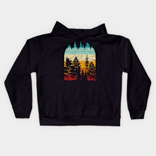 Wildlife Outdoors Nature Retro Forest Kids Hoodie